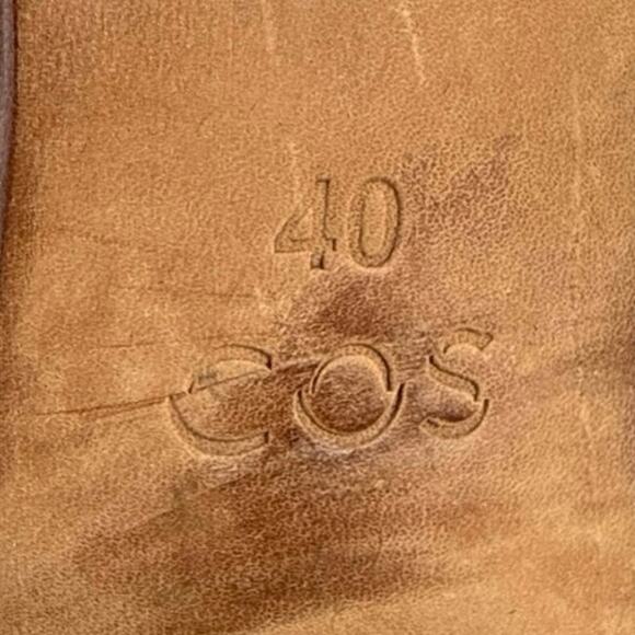 COS Women's White Weave Braided Leather Block Heel Slip-On Pumps Shoes 40 US 9 - Picture 7 of 8